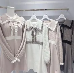 evelyn バイカラーフリルOP