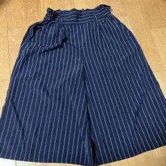 TOPVALU ストライプ柄 ワイドパンツ 140cm