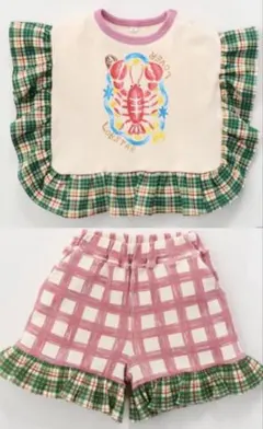 nennen neuロブスター柄 ワッフルトップス ショートパンツ セットアップ