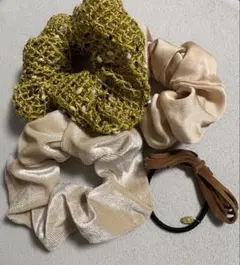 シュシュ ヘアアクセサリー　4点まとめ売り