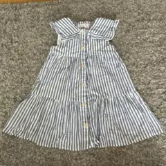 ZARA ストライプ柄 ノースリーブワンピース 110