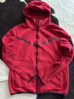 NIKE テックフリース パーカー レッド L