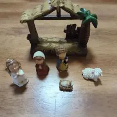 クリスマスオブジェキリスト誕生ミニネイティビティセット
