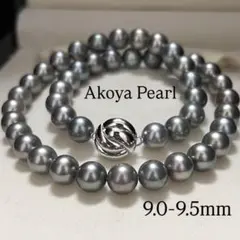 【最大級✨希少】あこや真珠 9.5mm ネックレス グレーパール ジュエリーマキのサムネイル