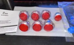 QANBA Gravity KT ボタン 赤 Φ30×6+Φ24×1個セット