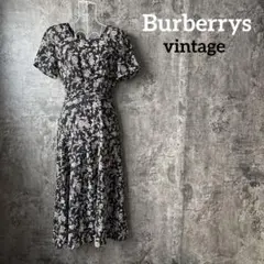 ⭐︎598 Burberrys ヴィンテージ✨レア✨総花柄　半袖ワンピース