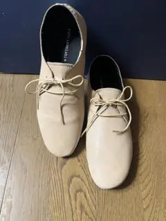 ベージュ ローファー 合成皮革