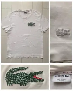 フランス製 LACOSTE ラコステ relaxed fit Tシャツ 白 L