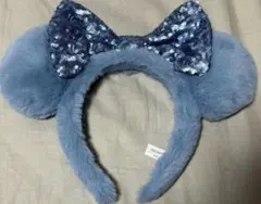 ディズニー　カチューシャ 青　ブルー　モコモコ