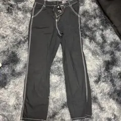 黒ワイドパンツ