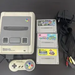 任天堂 Super Famicom 本体とゲームソフトアダプター　ケーブル