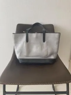 Cole Haan コールハーン トートバッグ ハンドバッグ レザー シルバー