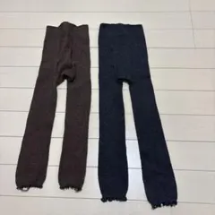 キッズスパッツ2点セット（ブラウン・グレー）