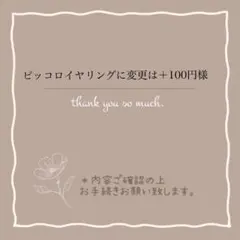 ピッコロ イヤリングに変更は＋100円様 リクエスト 3点 まとめ商品