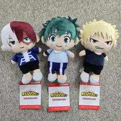ドンキ　ヒロアカ　コラボ　おすわりぬいぐるみ　３種　緑谷　爆豪　轟