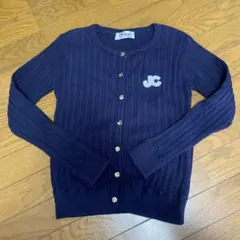SISTER JENNI ケーブル編みカーディガン　ネイビー150