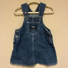 【美品】オシュコッシュ 90 デニム ジャンパースカート VESTBAK