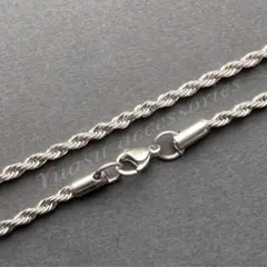 ■匿名発送■ 選べるサイズ■ フレンチロープネックレスチェーン シルバーカラー