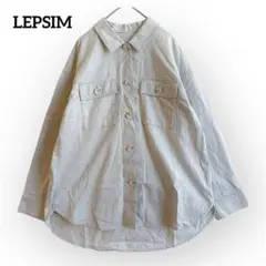 レプシィム 両ポケットBIGシャツ【L】オーバーサイズ ノームコア 綿100％