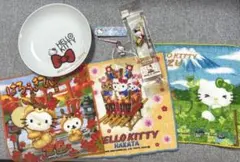 【未使用品】日本限定 ご当地キティ 根付ストラップ ボールペン ハンカチ