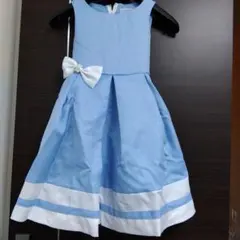 新品未使用　キャサリンコテージ　水色リボン付きAラインドレス 120