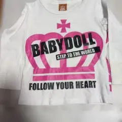 BABYDOLL キッズ 長袖Tシャツ ホワイト 100のサムネイル