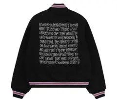 STUSSY S Talk Melton Varsity Jacket（M）