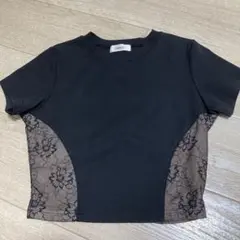Darich ダーリッチ 刺繍ロゴ レース切替 Tシャツのサムネイル