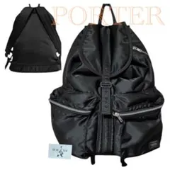 未使用級✨ポーター PORTER タンカー リュック バックパック 巾着 黒