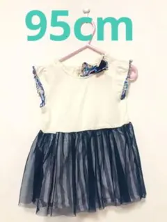 セール tout petit 女の子 半袖 チュール ワンピース 夏 95