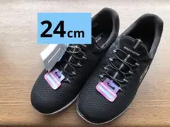 SKECHERS MEMORY FOAM スニーカー　黒24.0cm 新品