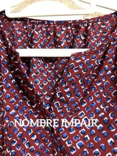 極美品-NOMBRE IMPAIR ノーカラー長袖ブラウスのサムネイル
