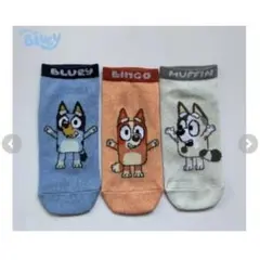 新品 BLUEY ブルーイ ビンゴ　マフィン　レア　靴下 3足セット ソックス