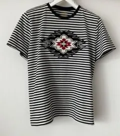 Ralph Lauren 半袖Tシャツ（黒×オフホワイトボーダー）