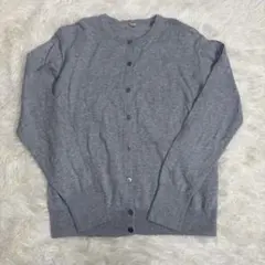 ユニクロ　カーディガン　綿100% グレー　M