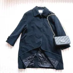 LINEAR ロングコート チェスターコート　XL相当 ブラック