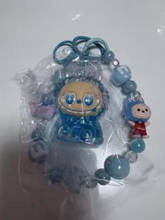 ラブブ キャラクター キーホルダー 水色
