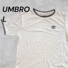 【人気】アンブロ UMBRO リンガーTシャツ 白 L 刺繍ロゴ スポーツMIXのサムネイル