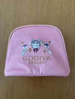 GODIVA ポーチ ピンク 猫柄　(チョコレートは付きません)