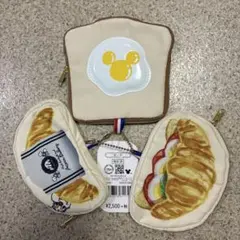 ディズニー　キャラクターポーチ　3点セット　チップとデール