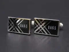 dkc192 DAKS ダックス カフリンクス シルバー×ブルーガラス ラウンド