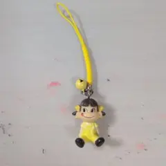 ペコちゃん　黄色　ストラップ