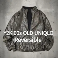 Y2K 00s OLDUNIQLO リバーシブルナイロンジャケット ブラウン