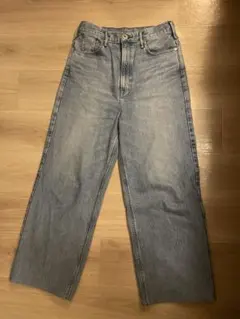 upper heightsアッパーハイツ ワイドストレートデニムパンツ ブルー