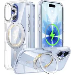 iPhone 17 用 ケース 【2025年版・強化型360°回転スタンド】