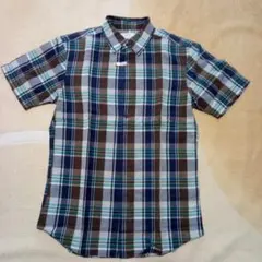 ユニクロ　チェック柄 半袖シャツ