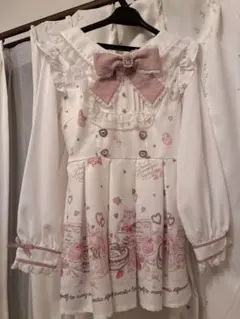 リズリサ LIZLISA アフタヌーンティー柄 セットアップ 長袖 ピンク