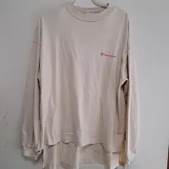 Champion レディース 長袖Tシャツ ベージュ L