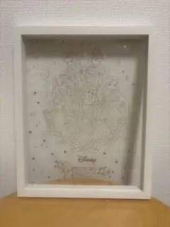 ディズニープリンセス ガラスアート フレーム付き