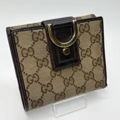 GUCCI グッチ　折り財布　GGキャンバス Wホック 141411